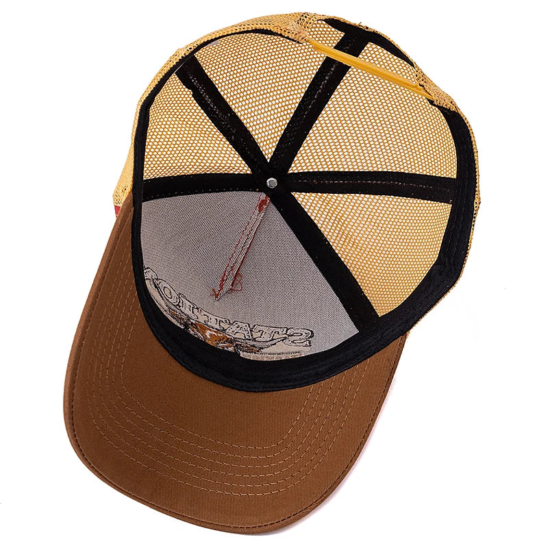 Cappello Da Camionista In Rete Traspirante Unisex Estivo Con Motivo Testa Di Toro Snapback Regolabile