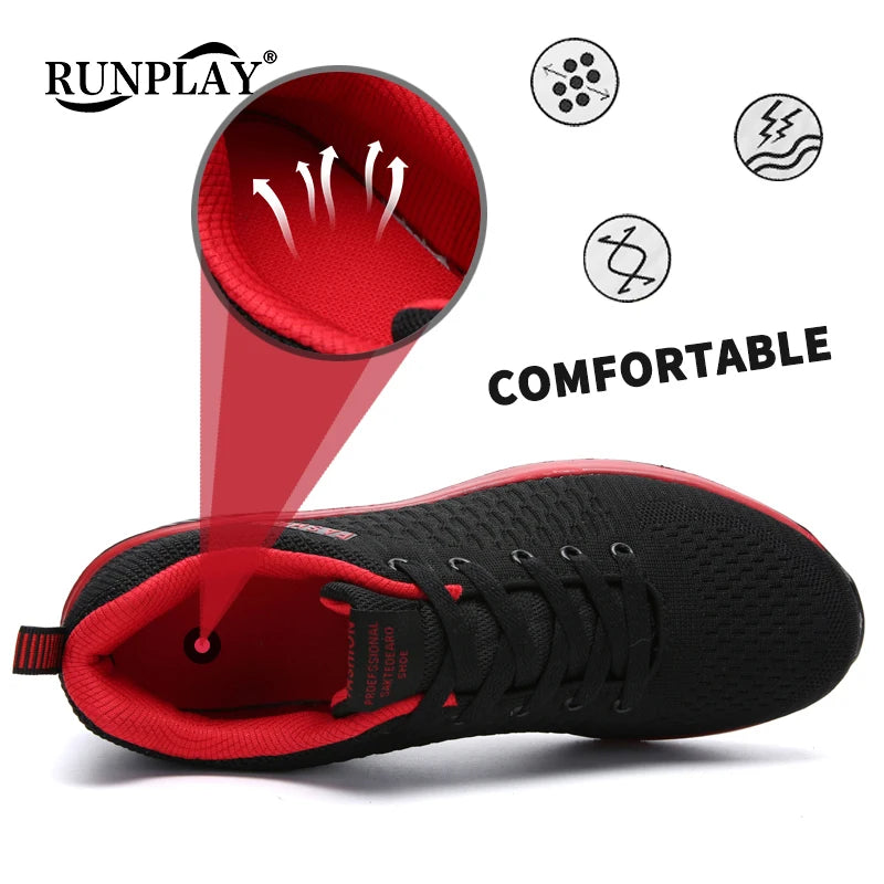 Scarpe Da Corsa Da Uomo Leggere Traspiranti Sneakers Sportive Per Jogging E Passeggio In Mesh Con Lacci Comode