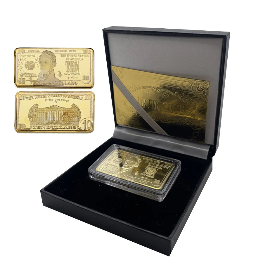 Lingotti Buffalo Placcati Oro Da 100 Dollari Stati Uniti D America Collezionabili Regalo Souvenir