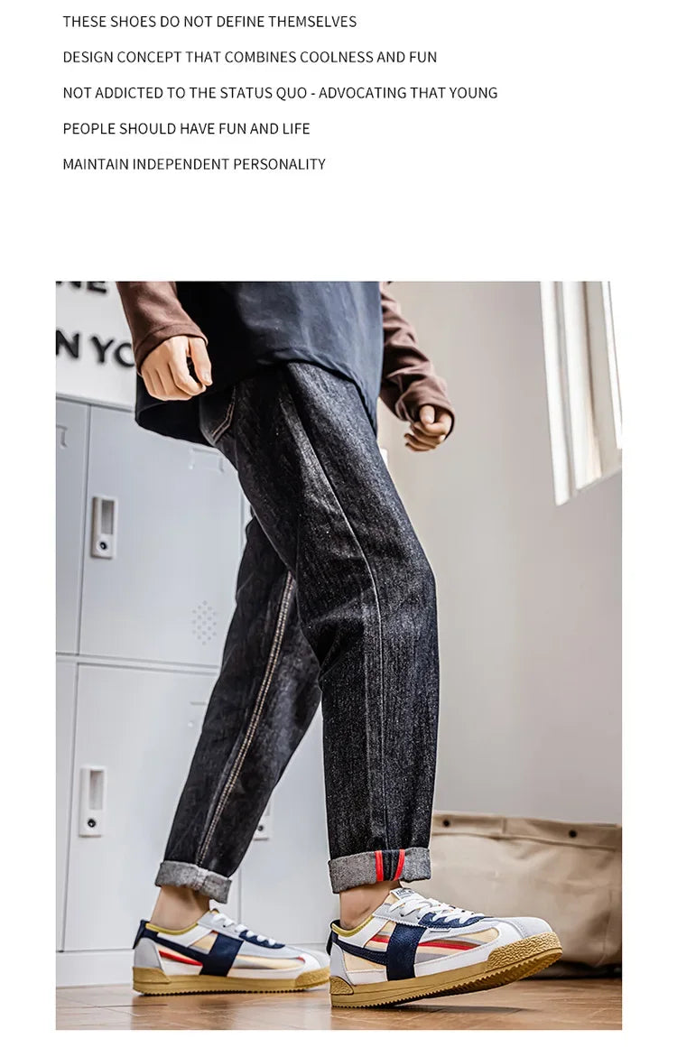 Scarpe Casual Uomo Traspiranti In Tela Versione Aggiornata Primavera Estate Punta Tonda Fodera In Poliestere