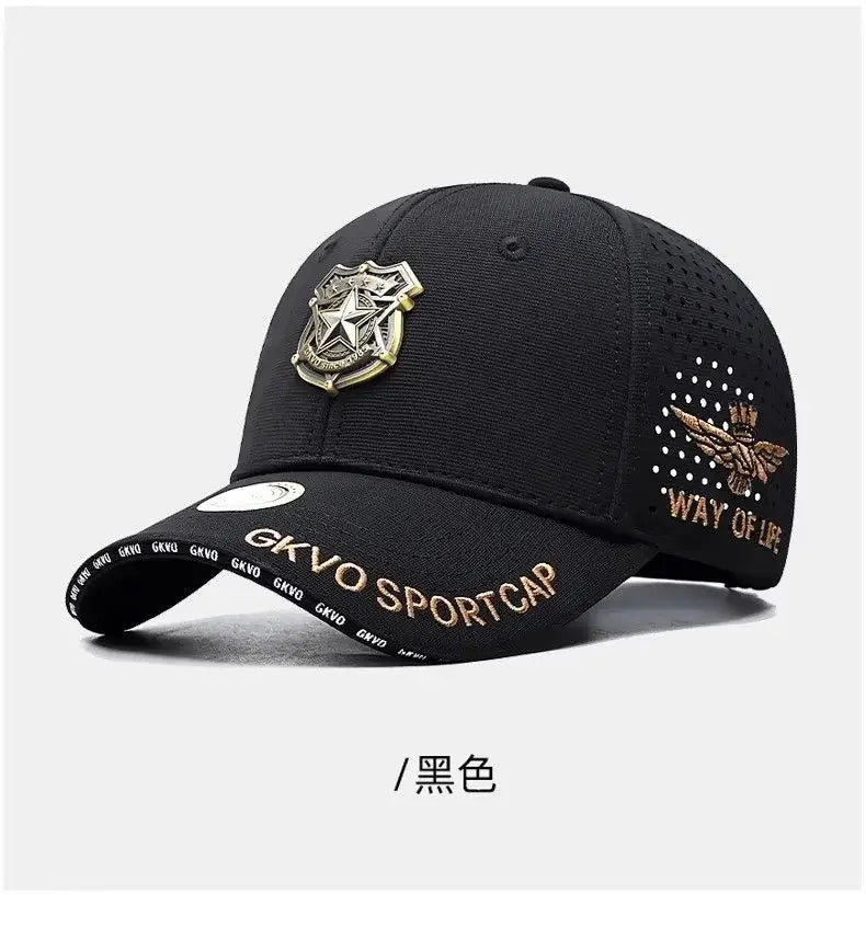 Cappello Da Uomo Estate Outdoor Con Grande Circonferenza Berretto Da Baseball Con Stella A Cinque Punte Alta Qualità