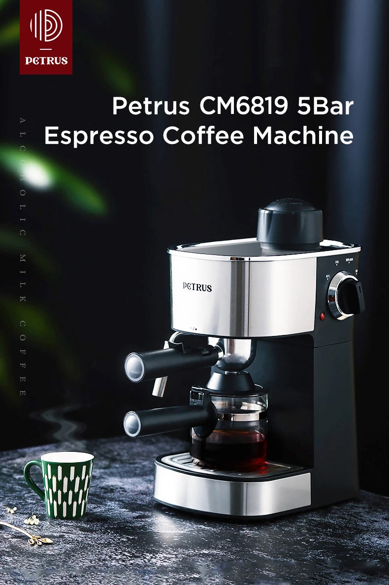 Macchina Da Caffè Petrus Espresso Con Sistema Latte Fantasia E Bolle Di Latte 220 V CE