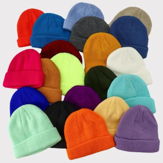 Berretto Pescatore Unisex A Coste Colore Caramella Stile Marinaio Inverno Caldo E Comodo