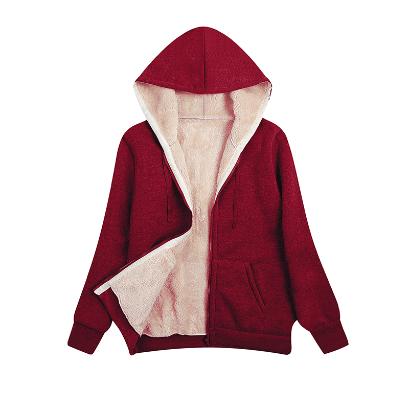 Cappotto Invernale Donna In Peluche Con Cappuccio E Zip Felpa In Pile Calda E Morbida Con Pelliccia Artificiale