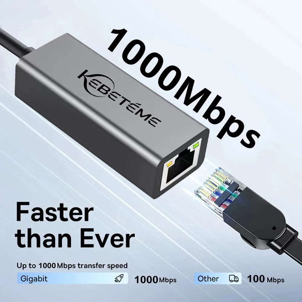 Adattatore Ethernet USB 3 0 1000 Mbps RJ45 LAN Per PC MacBook Windows 10 11 Cavo USB Ethernet Xiaomi