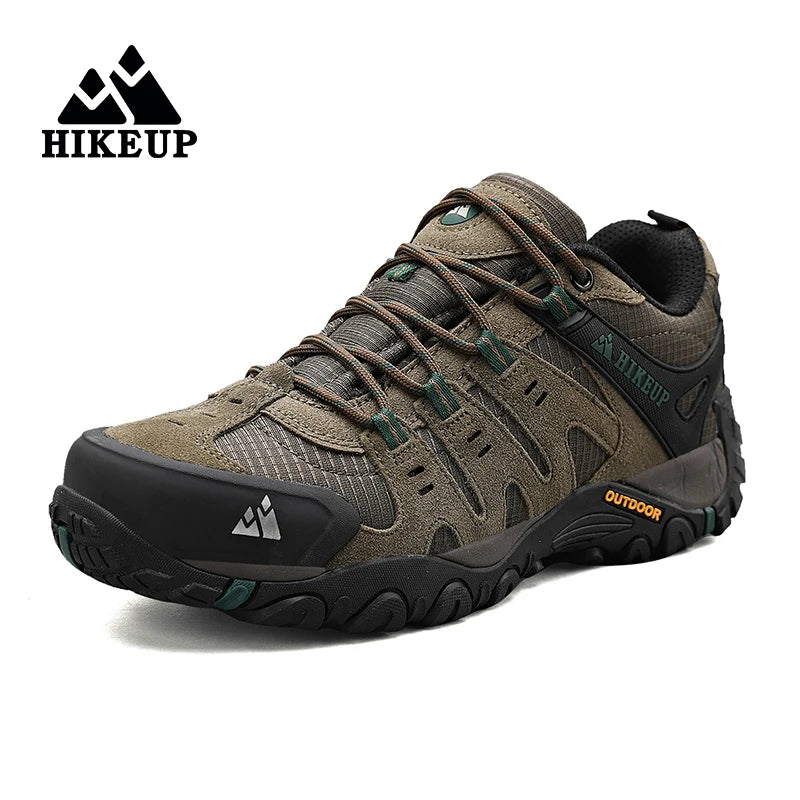HIKEUP Scarpe Da Trekking Da Uomo In Pelle Scamosciata Impermeabili Traspiranti Esterno Resistente All Usura