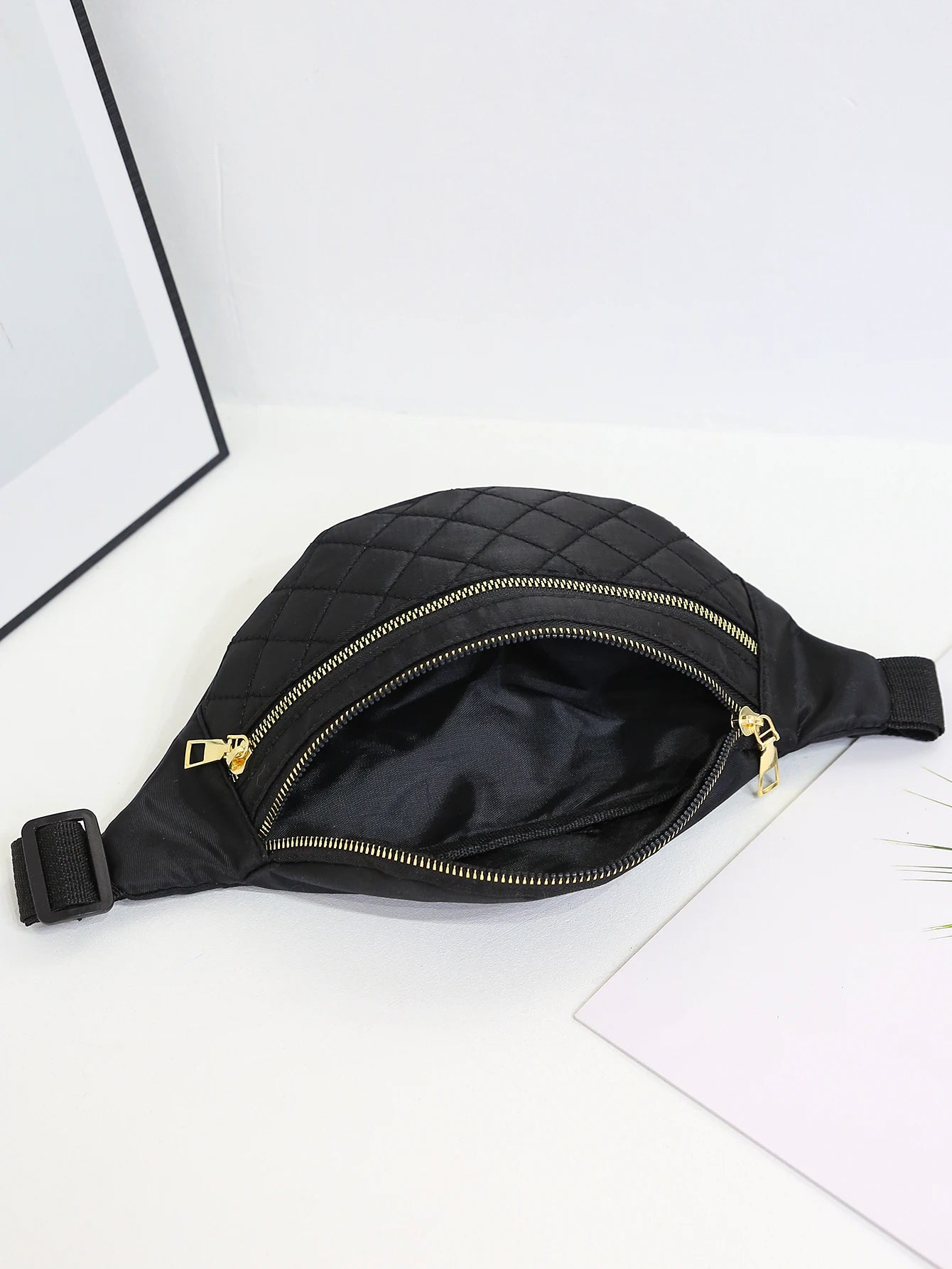 Marsupio da Donna in Nylon Borsa da Viaggio a Tracolla con Tasca da Cintura e Spazio Interno Multifunzionale
