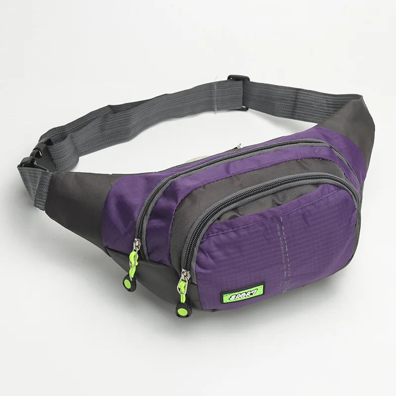 Marsupio da Viaggio Impermeabile con Cerniera Borsa a Tracolla per Sport all aperto Unisex Grande Capacità Regolabile