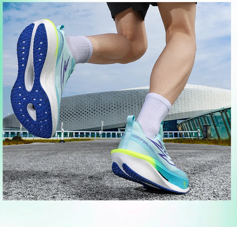 Scarpe sportive da uomo Scarpe da corsa con piastra in carbonio Scarpe da ginnastica da maratona maschili Scarpe da allenamento per atletica ammortizzanti da corsa per donna