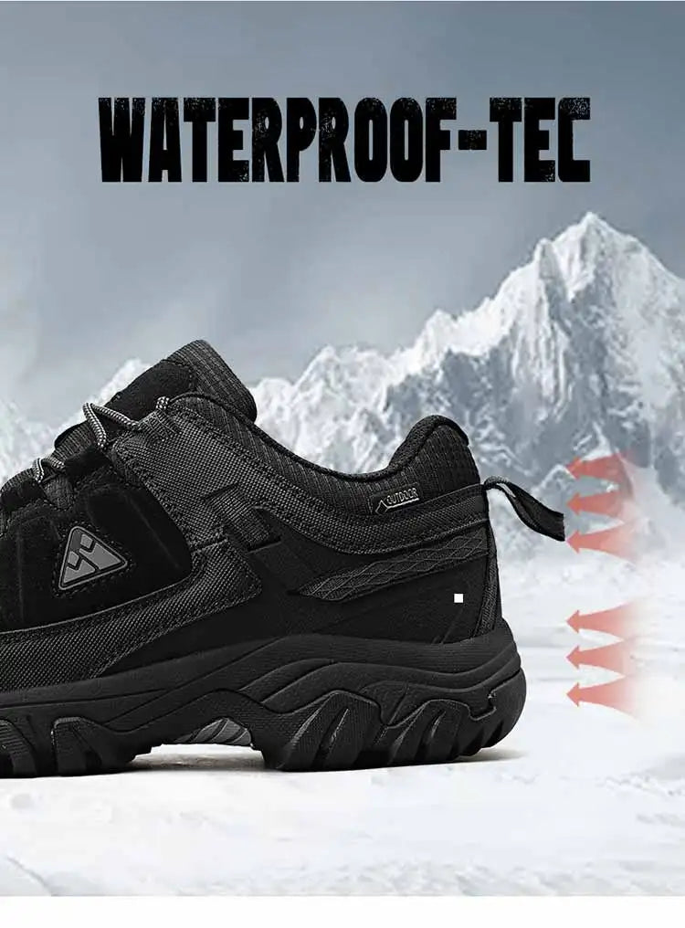 HikeUp Scarpe Da Trekking Uomo In Pelle Resistente Alta Qualità Con Suola In Gomma Per Esterni