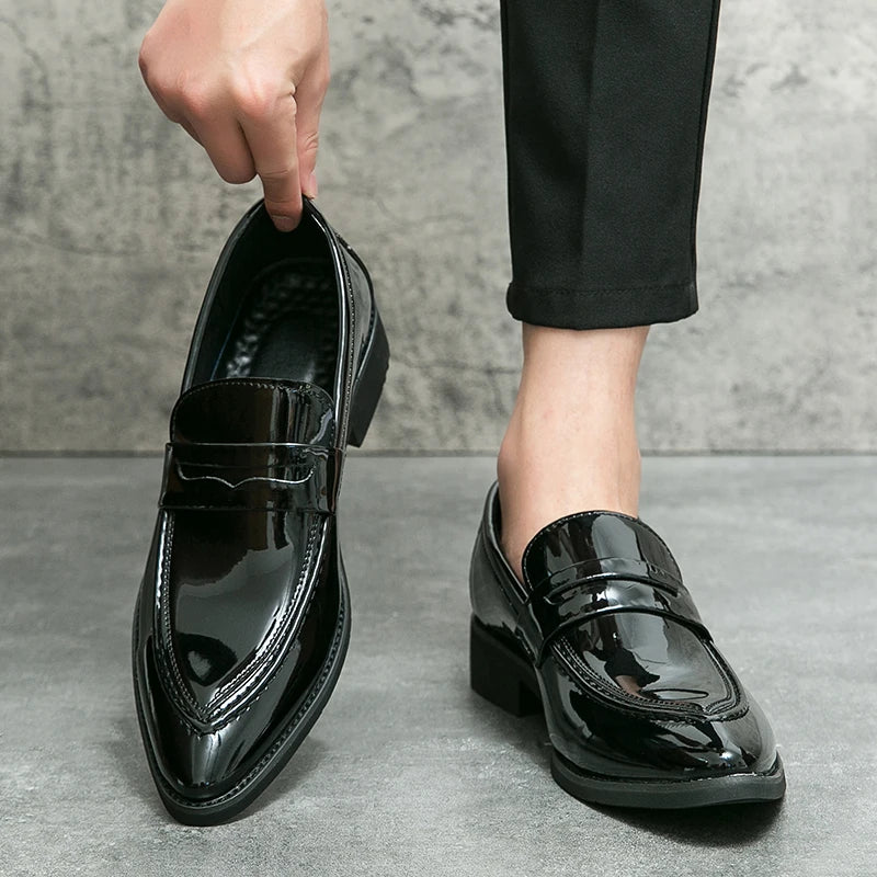 Scarpe Da Uomo In Pelle Oxford Verdi E Viola Scarpe Da Lavoro Classiche Mocassini Casual Eleganti