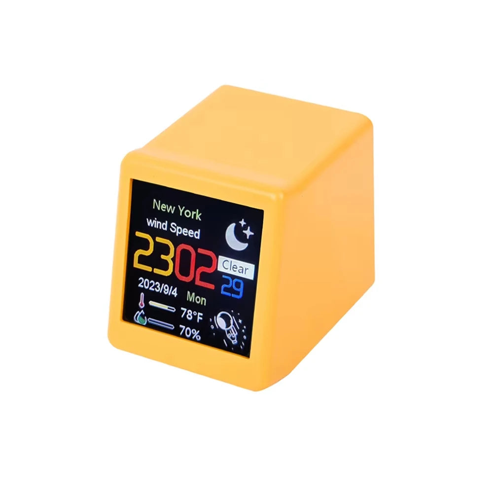 Orologio Digitale WiFi Monitor Intelligente Con Temperatura Umidità Sveglia Decorazione Portatile Per Casa Ufficio