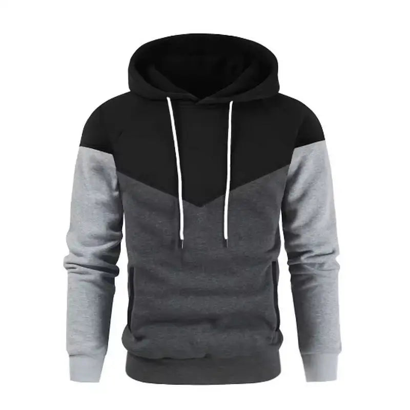 Felpa Con Cappuccio Da Uomo In Tinta Unita In Pile Caldo Streetwear Casual Allentata Traspirante Con Cappuccio Di Marca