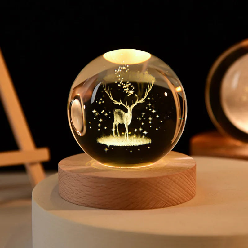 Sfera Di Cristallo 3D Del Sistema Solare Incisa Al Laser Globo Astronomia Regalo E Decorazione Per Casa