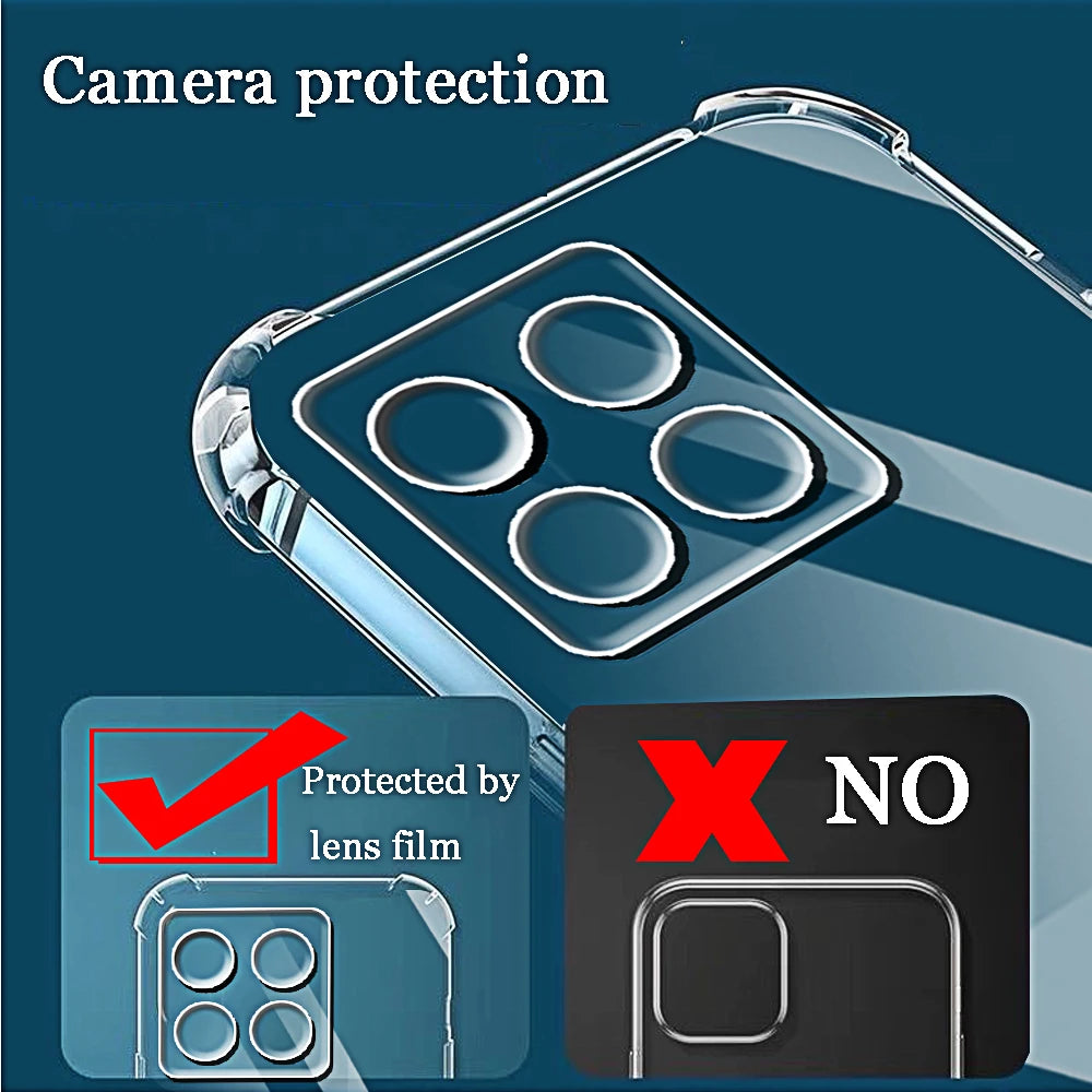 Custodia Morbida In Silicone Antiurto Trasparente Per Xiaomi Mi 11 11T Pro Lite 5G E Modelli 12 13 14 15