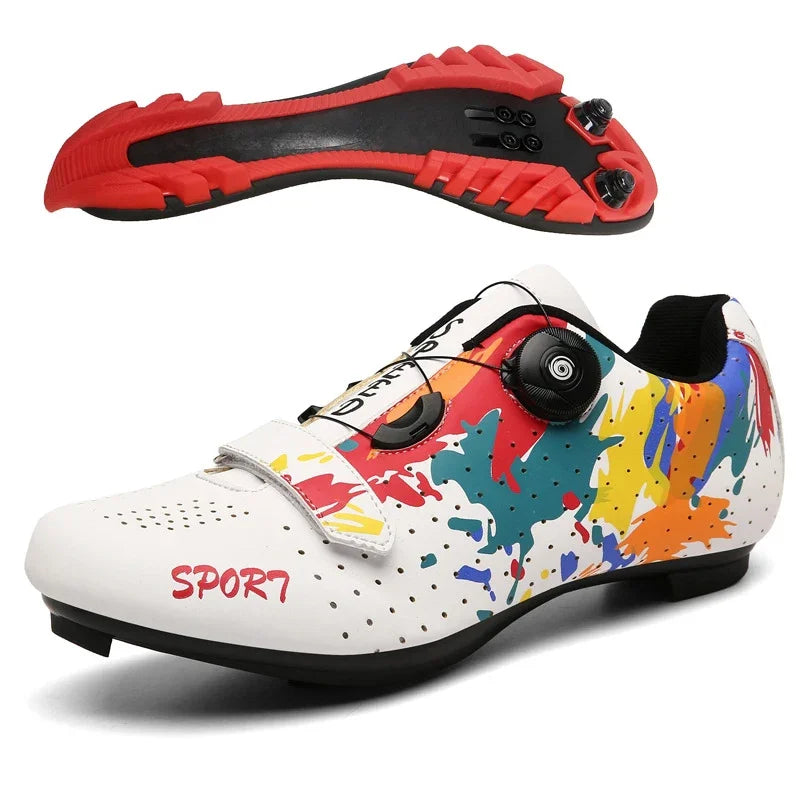 Scarpe Da Ciclismo MTB Da Uomo Traspiranti Antiscivolo Con Tacchetti Sportivi Professionali