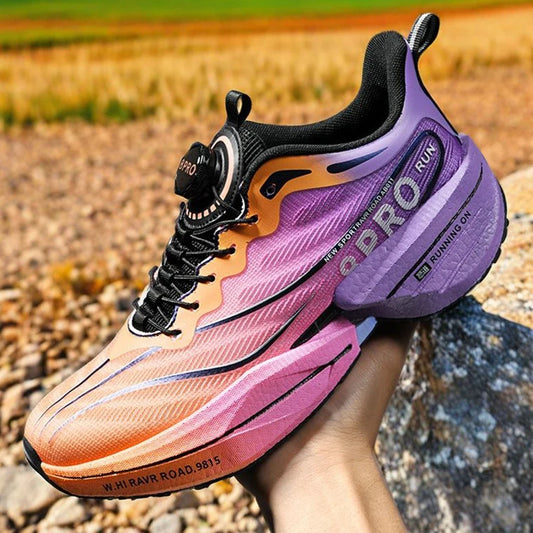 Scarpe sportive da uomo Scarpe da corsa da maratona con piastra in carbonio con palmo pieno Scarpe da tennis da coppia leggere e traspiranti in mesh Scarpe da allenamento