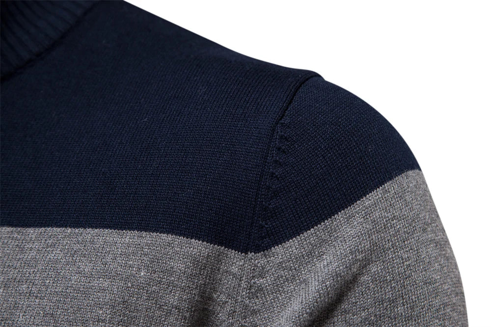 Maglione Uomo Cotone AIOPESON Zip Quarti Collo Lupetto Morbido Elasticizzato Inverno Per Uomo Stiloso