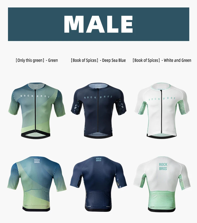 Maglia Da Ciclismo RockBros MTB Uomo Abbigliamento Estivo Traspirante Con Cerniera YKK Alta Qualità