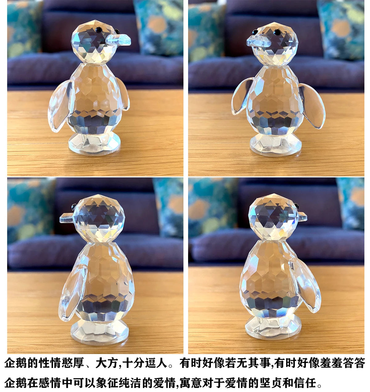30 Cristallo Trasparente Figurine Animali Carini Scultura in Vetro Decorazioni Ornamento Tavolo Regalo Natale Bambini