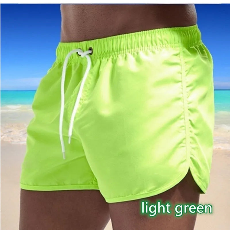 Pantaloncini da Bagno da Uomo Estivi in Microfibra Nylon Spandex Traspiranti Vita Bassa Marca Chyxingye