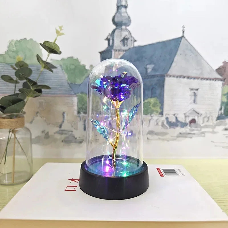 Rosa Artificiale LED Eterna Regalo Di San Valentino Per Fidanzata Rosa Eterna Decorazioni Nozze Regali Natale