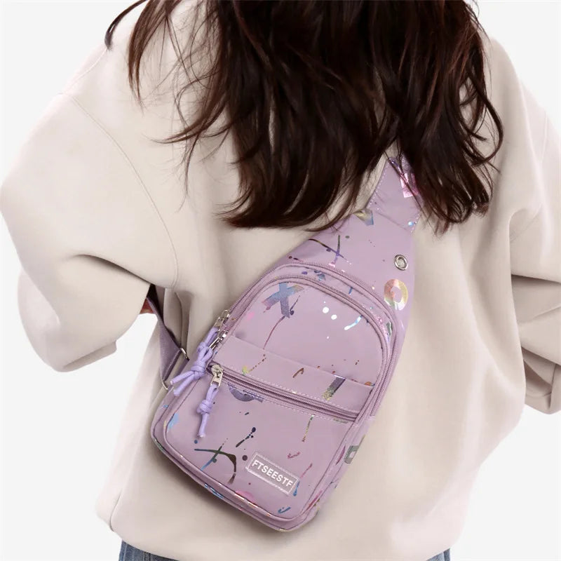 Nuova Borsa Da Petto Per Donna Leggera Con Tracolla Multistrato E Pratica Per Smartphone