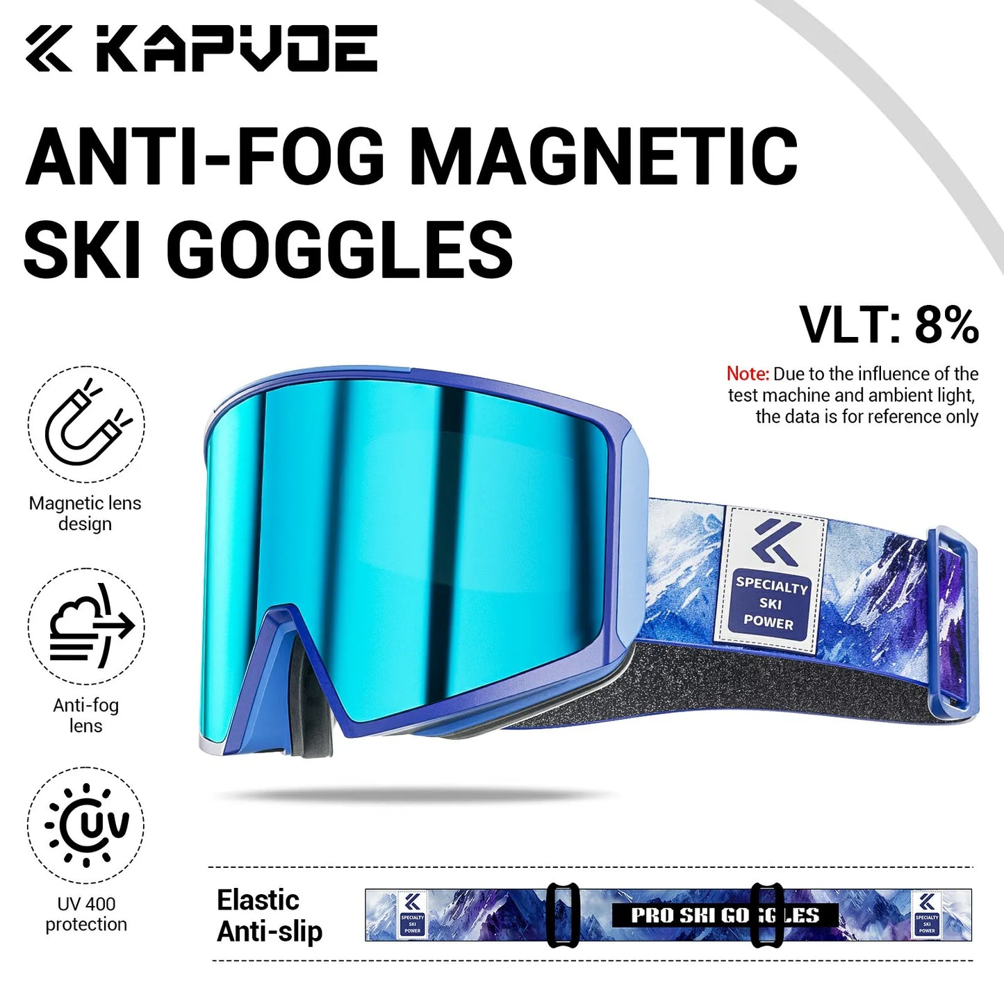 Kapvoe Occhiali Da Sci Fotocromatici E Maschera Da Snowboard Antiappannamento UV400 Per Uomo E Donna Occhiali Inverno