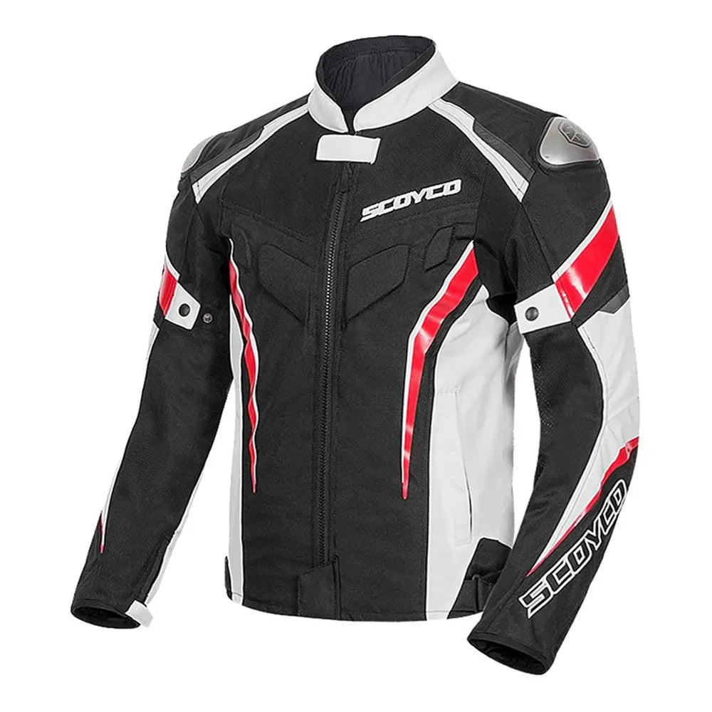 SCOYCO Moto Giacca Impermeabile Anticaduta Traspirante In Rete Con Protezioni Motocross Pantaloni Tuta Uomo
