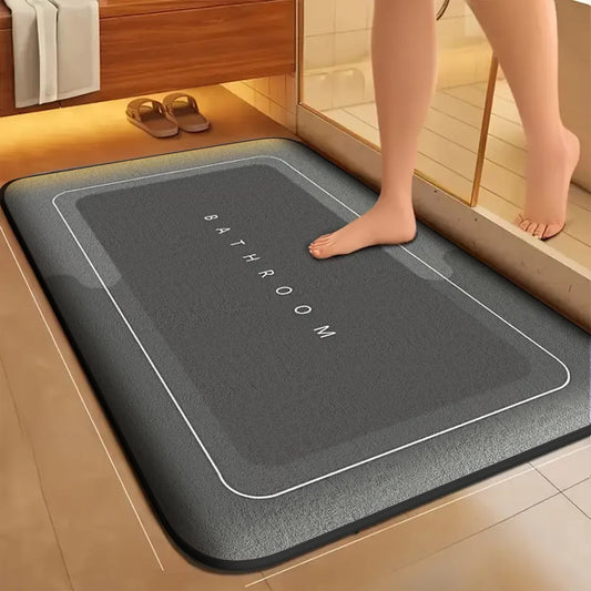 Tappetino Da Bagno In Flanella Antiscivolo Spugna Spessa Assorbente Per Doccia WC E Letto