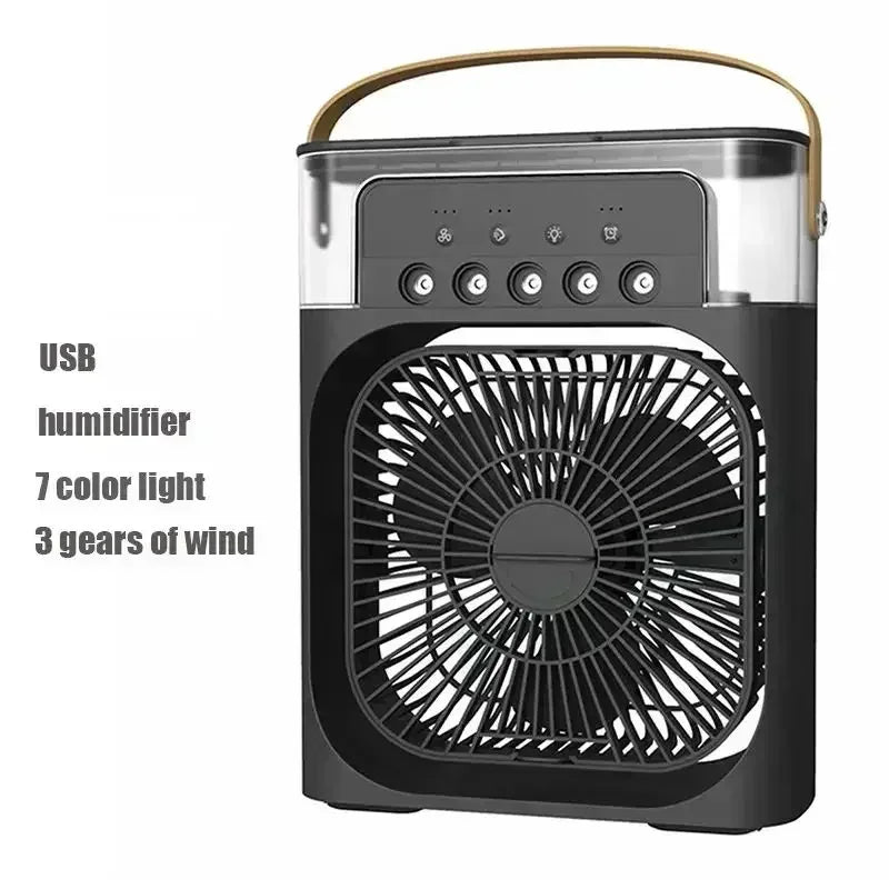 Raffreddatore Aria Umidificatore Da Tavolo 180 Gradi Nebbia Regolabile Tre Velocità Serbatoio Rimovibile Camera Letto