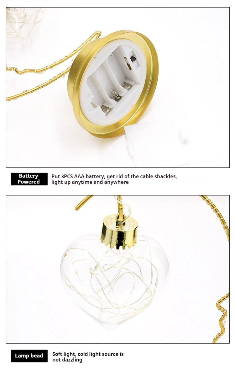 Luce LED a Forma di Luna Stella Lampada Da Notte Ferro Decorazione Interni Per Camerette Regalo Ideale