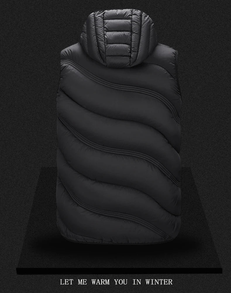Gilet Termico Impermeabile Uomo CHRLCK per Trekking Campeggio Caccia Sci Pesca Invernale Taglia Grande Caldo e Leggero