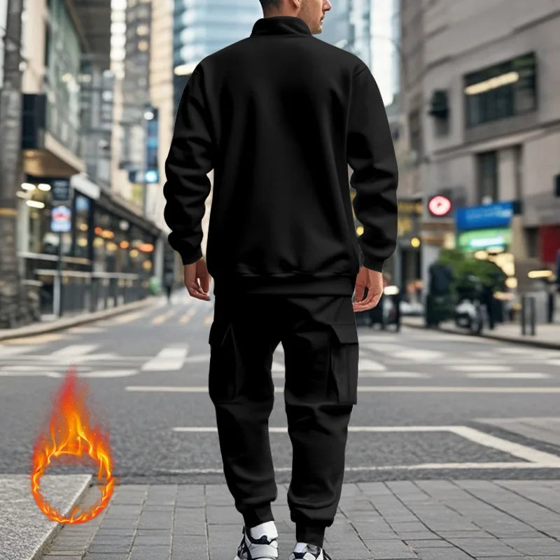 Pantaloni Sportivi Con Cerniera Calda In Velluto Da Uomo Casual Autunno Inverno 2024