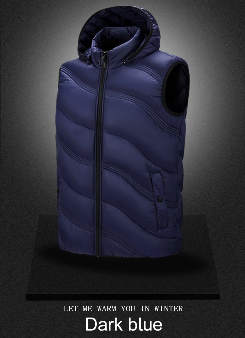 Gilet Termico Impermeabile Uomo CHRLCK per Trekking Campeggio Caccia Sci Pesca Invernale Taglia Grande Caldo e Leggero