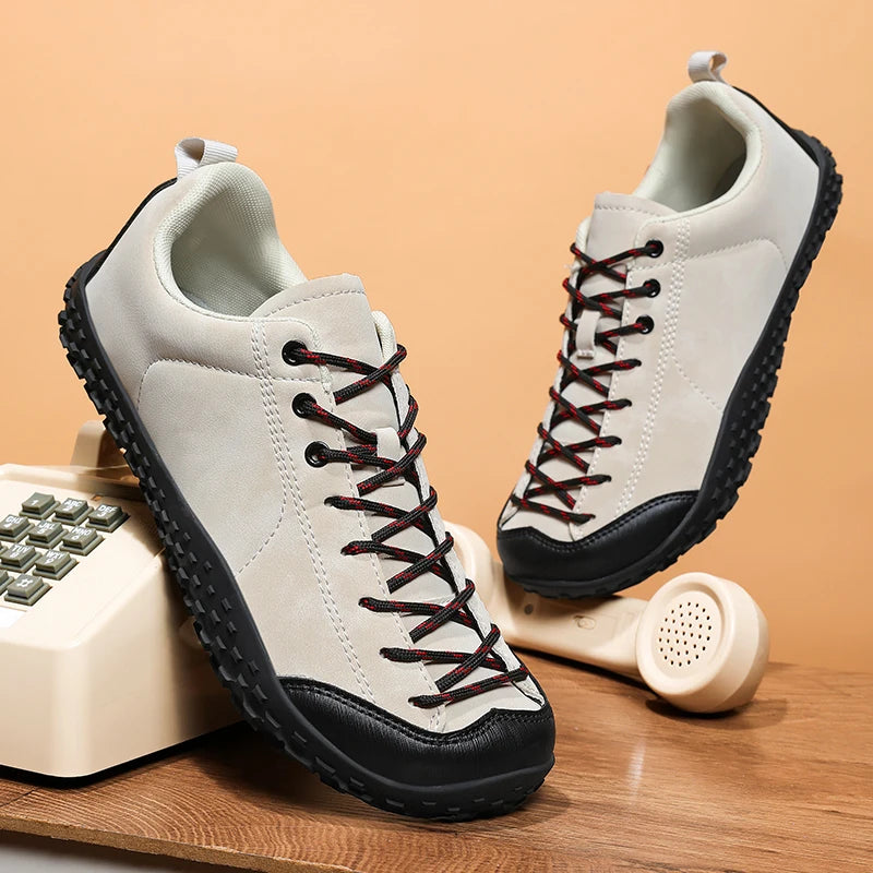 Scarpe Unisex Punta Larga A Piedi Nudi Minimaliste In Pelle Artificiale Zero Drop Slip On Per Esterni Passeggio