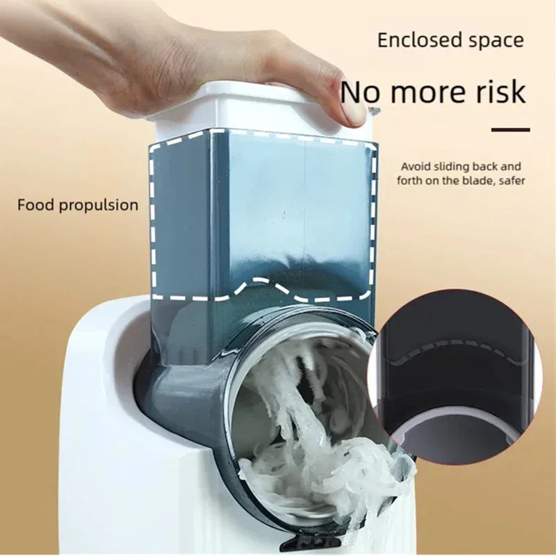 Affettatrice Di Verdure Multifunzione Per Cucina Domestica Elettrica Con Trituratore Automatico