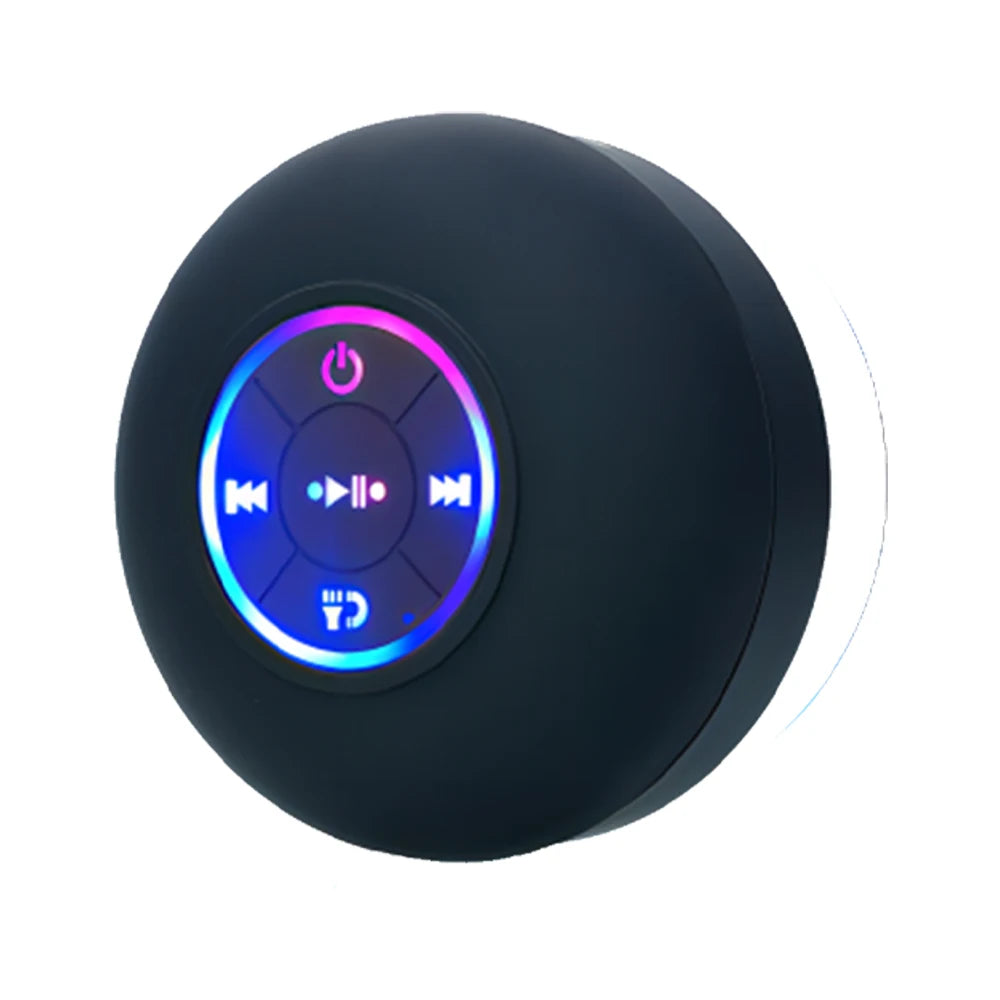 Altoparlante Bluetooth Portatile Impermeabile IPX4 Con LED Microfono E Ventosa Ideale Per Viaggi Outdoor E Bagno