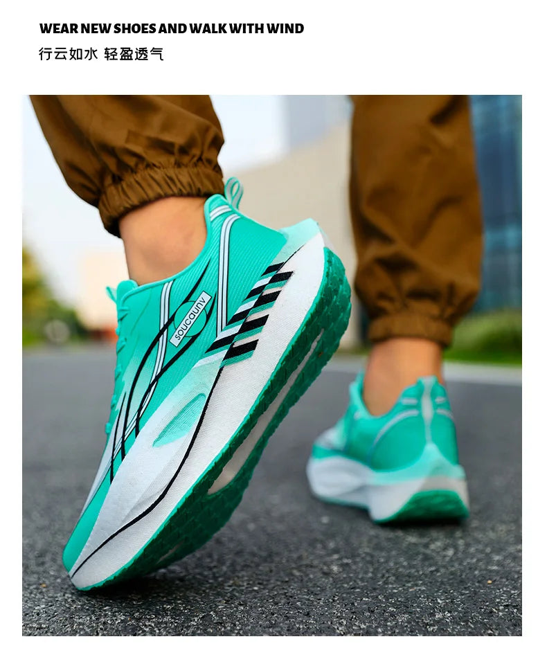 Scarpe Da Corsa Carbon Board Marathon Uomo Donna Traspiranti Leggere Antiscivolo Scarpe Da Ginnastica Atletiche