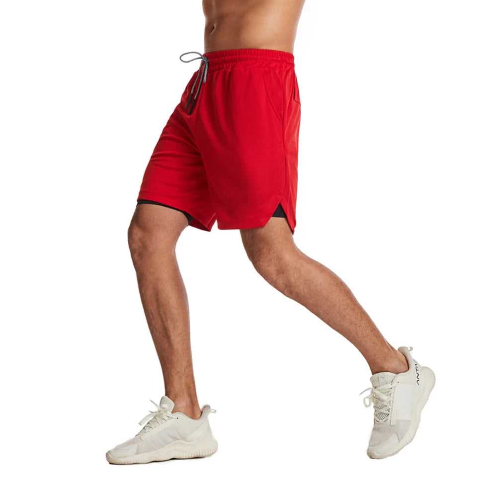 Pantaloncini Da Corsa Da Uomo 2 In 1 Palestra Allenamento Fitness Estivi 2025 Nuovi
