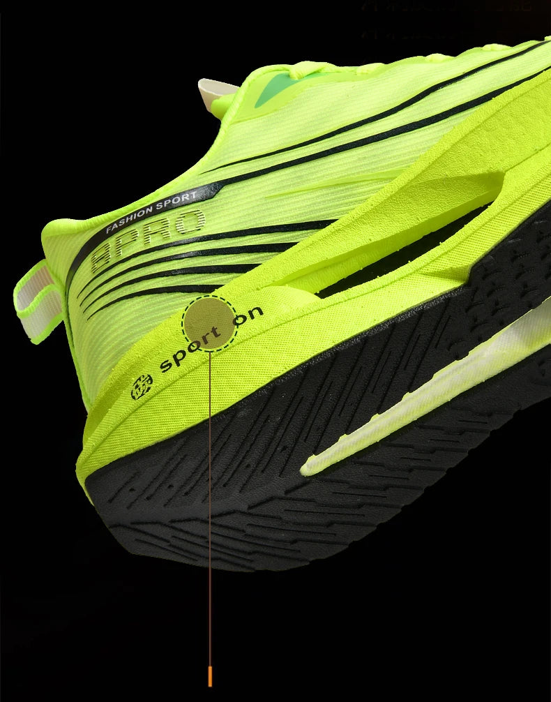 Scarpe Da Corsa Sportive Unisex Uomo Donna Maratona Carbon Board Cuscino Aria Antiscivolo Leggere Traspiranti