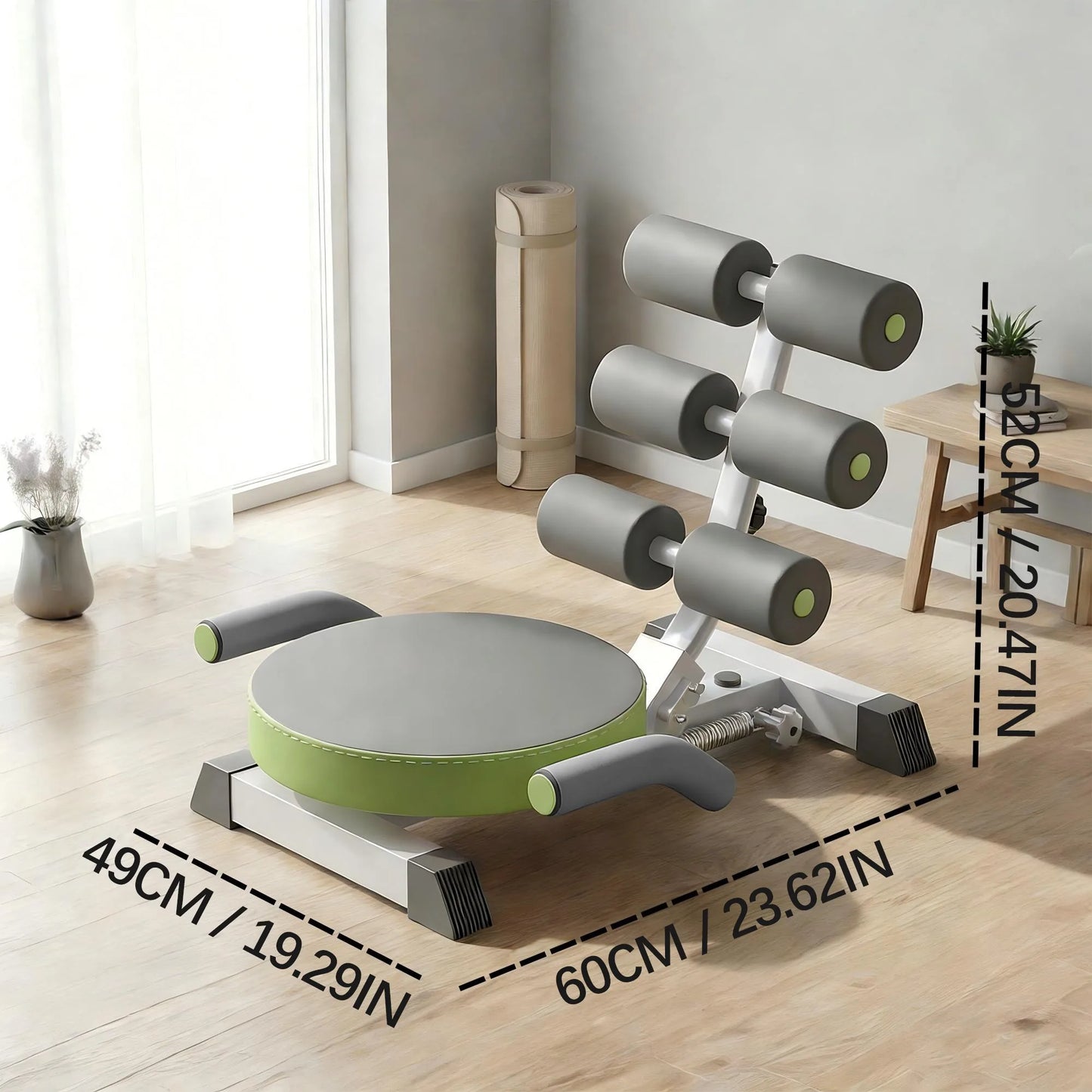 Scooter Addominale Multifunzionale Per Allenamento Core A Casa Con Compressore Integrato Per Definire Addominali