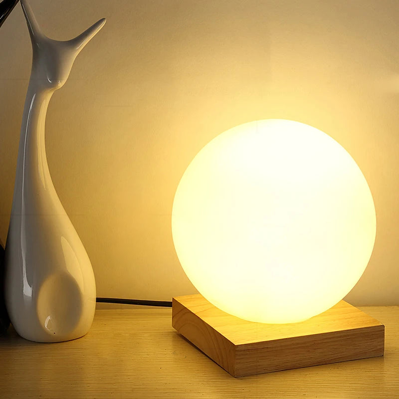 Adelier Lampada Da Tavolo Moderna Ferro Corpo Bianco Base In Legno Giallo Telaio Per Camera Da Letto Soggiorno Lettura