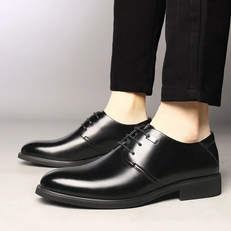 Scarpe Da Uomo Con Aumento Altezza 6 Cm Traspiranti Con Soletta Invisibile Per Uso Quotidiano