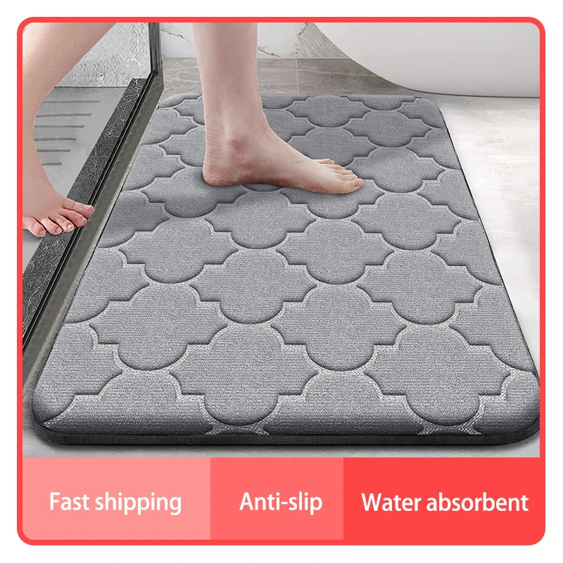 Tappeto Da Bagno Memory Foam Antiscivolo Ultra Morbido Assorbente E Lavabile In Lavatrice