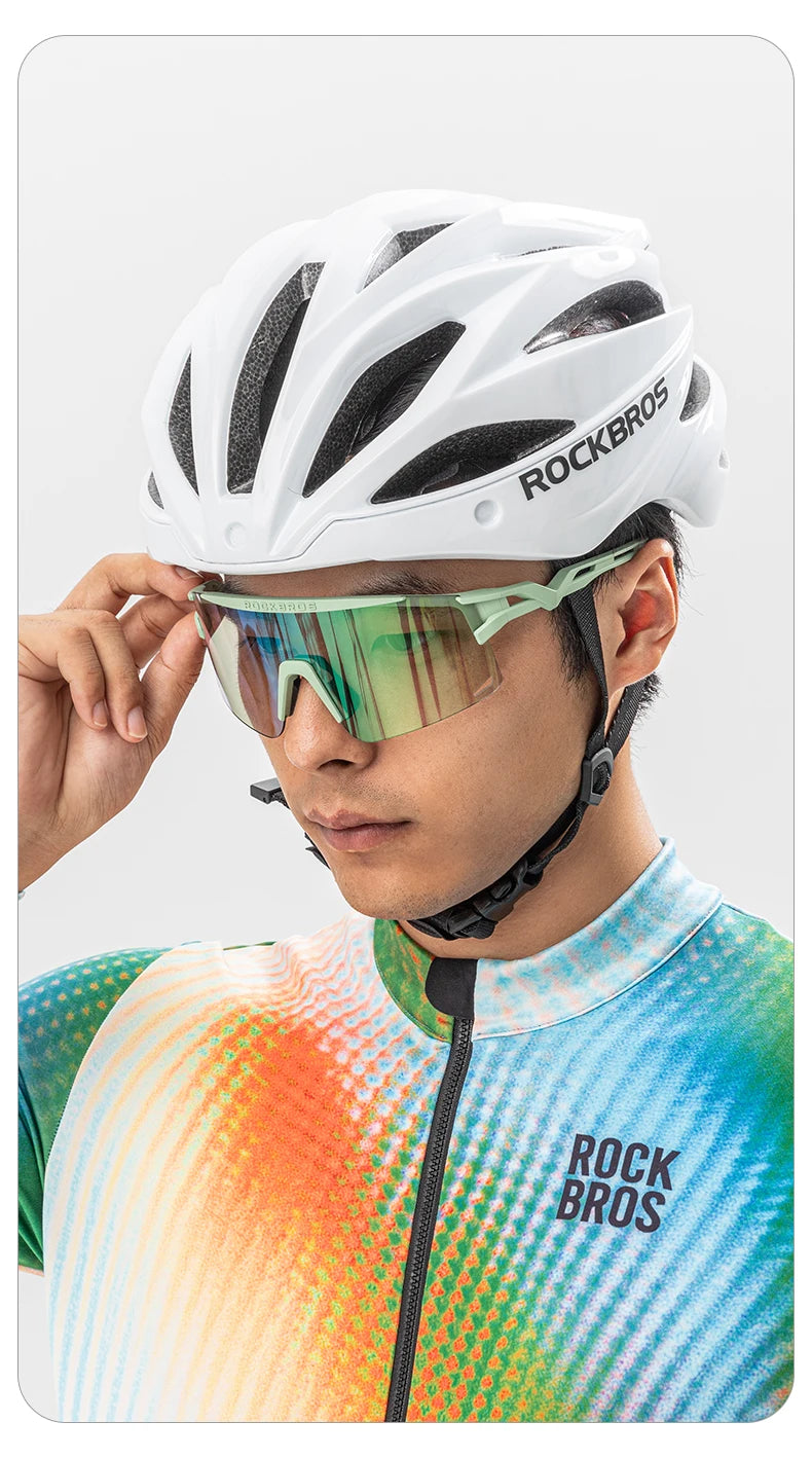 RockBros Occhiali Da Sole Da Ciclismo Ultraleggeri Unisex Con Protezione UV Fotocromatici Antivento Per MTB E Strada