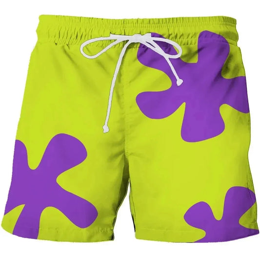 Pantaloncini Da Spiaggia 3D Patrick Star Anime Asciugatura Rapida Per Uomo E Donna Abbigliamento Estivo Hip Hop