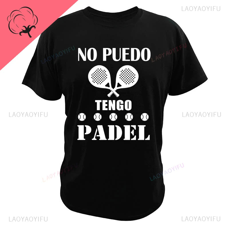 Maglietta Uomo Divertente Perdere A Padel Con Grafica Skull Anime In Cotone Traspirante Premium Estate