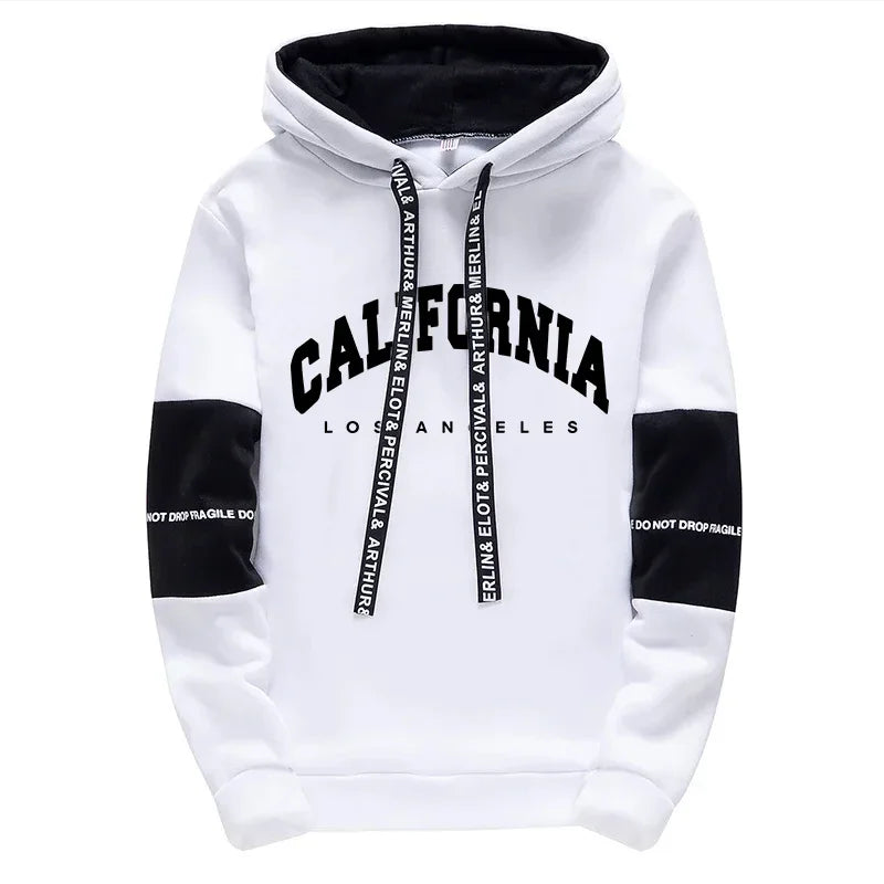 Tuta Sportiva Uomo Con Felpa E Pantaloni Con Cappuccio Stampa Di Qualità Primavera Casual Abbigliamento All Aperto
