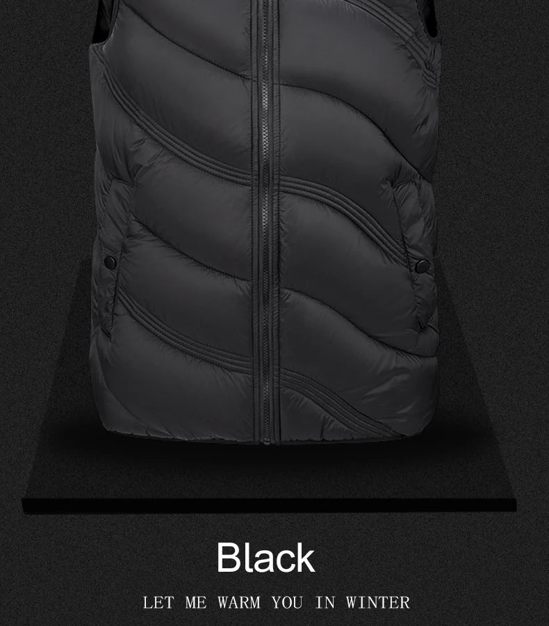 Gilet Termico Impermeabile Uomo CHRLCK per Trekking Campeggio Caccia Sci Pesca Invernale Taglia Grande Caldo e Leggero